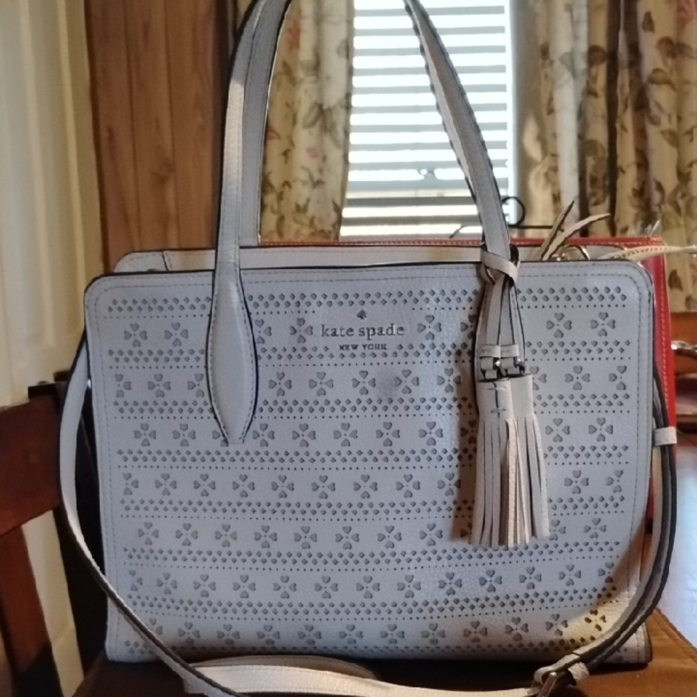 Kate Spade WHITE Leather Crossbody with Tassel